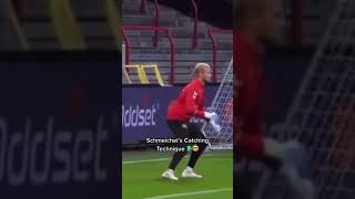 Schmeichels Catching Technique shorts football soccer tekkers goalkeeper goalkeeperskills [upl. by Hayifas53]