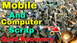 Mix Scrap Mobile and computer circuit Gold Recovery business gold [upl. by Dachi235]