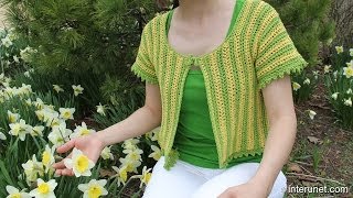 How to crochet womens short sleeve summer top  two colors crochet pattern [upl. by Nhepets]