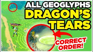 All DRAGONS TEARS Geoglyphs In Correct Order  Zelda Tears Of The Kingdom [upl. by Eniamrehc212]