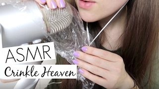 ASMR  INTENSE in Your Ear Crinkle Heaven  Plastic Wrap on Microphone [upl. by Esiuol]