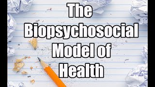 The Biopsychosocial model of health and well being IB Health Psychology [upl. by Naenaj865]