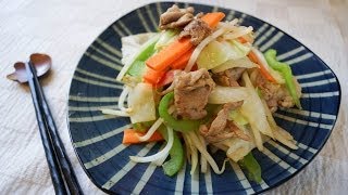 Yasai Itame Stir Fry Vegetables Recipe  Japanese Cooking 101 [upl. by Ileane]