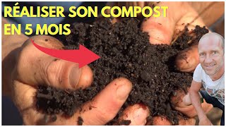 RÉALISER SON COMPOST EN 5 MOIS  Déchets de cuisine déchets végétaux etc [upl. by Herodias8]