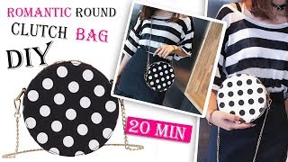 DIY CUTE DOTS ROUND PURSE BAG  Crossbody Bag Tutorial No Sew [upl. by Euqinay93]