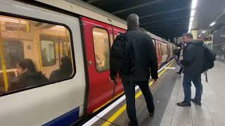 Riding the London Underground District Line train from Aldgate East to Monument  London UK [upl. by Drawdesemaj]