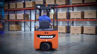 Doosans 3Wheel Electric Counterbalance Forklift [upl. by Alanson]