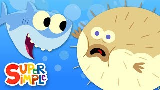 10 Little Fishies  Featuring Finny The Shark  Kids Songs  Super Simple Songs [upl. by Agueda]