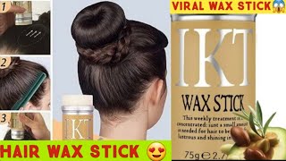 Viral Hair Wax Stick😍 Review  IKT Wax Stick Review  Hair Wax Stick Honest Review  Rab Razi Ho [upl. by Tabina]