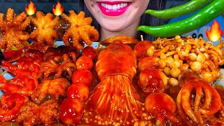 ASMR SPICY SEAFOOD BOIL makanan laut pedas 먹방 MUKBANG MASSIVE Eating Sounds [upl. by Cirde274]