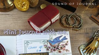 ASMR Decorate my little leather diary 📔✒️  No talking  Soundofjournal  다꾸ASMR [upl. by Torie]