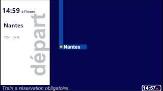 Annonce sncf  Tgv Nantes FR AN [upl. by Lorac659]