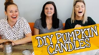 THE EASIEST DIY CANDLES with JOSELYN AND MAMRIE Grace Helbig [upl. by Haidebez]