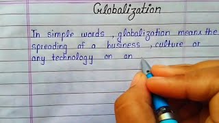 Write an essay on Globalization  Essay for kids  Basic grammar  Essay writing in English [upl. by Averill151]