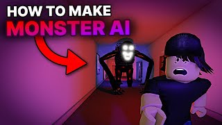 How to make a PATHFINDING MONSTER AI in ROBLOX FREE KIT [upl. by Nairde]