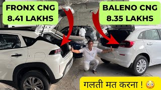 Maruti Suzuki Fronx Base Model 2024 Cng VS Baleno Delta Cng  Full Comparison [upl. by Adnirual]