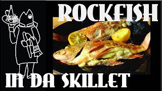 Rockfish Recipe 😛  How To Pan Fry Then Roast A Whole Fish In The Oven [upl. by Ortiz]