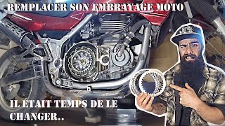 Comment lembrayage est fait  je tente de le changer sur mon trail  tuto moto [upl. by Yretsym157]