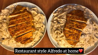 Restaurant style fettuccine alfredo recipe❤️ tehreemeats [upl. by Amilah]