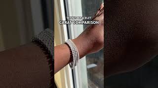 Comparing the classic tennis bracelet carat sizes diamondjewelry tennisbracelet diamondbracelet [upl. by Docia]