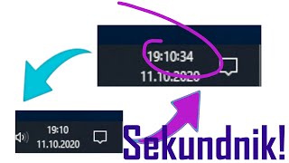 Jak pokazać sekundy na pasku Windows 10  sekundnik [upl. by Ettegroeg]