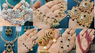 black beads pendants trending kanteanantha jewellers broadcast number 8008151100 [upl. by Kraul]