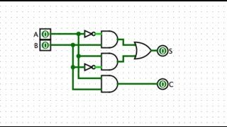 Understanding Half Adders with Logisim [upl. by Ahsen]