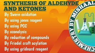 Synthesis of Aldehyde and Ketones  Synthesis of Carbonyl compounds  Functional group Chemistry [upl. by Eitten]