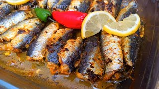 Recette Sardine ‼ ️ Recette Facile Saine et Savoureuse Au Four  Avec Salade Marocaine 👌 ASMR [upl. by Winny102]