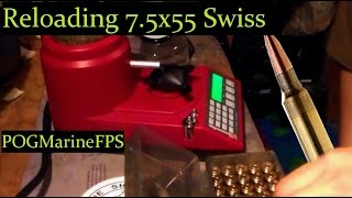 Reloading 75x55 Swiss  K31  K11 Straight Pull Military Surplus Rifles  Single Stage [upl. by Herminia524]