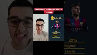 Ganadores del balon de oro sin Messi y Cristiano futbol [upl. by Arezzini]