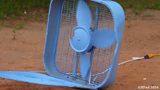 New Blue Lasko Box Fan Destruction [upl. by Zawde]