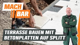 Terrassenplatten verlegen aus Beton  OBI [upl. by Rexford]