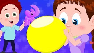 Blowing Balloons  Schoolies  Fun Videos For Toddlers  Cartoons For Children by Kids Channel [upl. by Nylyahs]