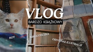 Biblioteczka oryginał ilustracji koty VLOG BARDZO KSIĄŻKOWY [upl. by Ailesor652]