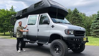 MEGA VANLIFE TOUR  4x4 Overland Off Road Airstream B190 Ujoint RV Conversion Motor Home [upl. by Orecic972]