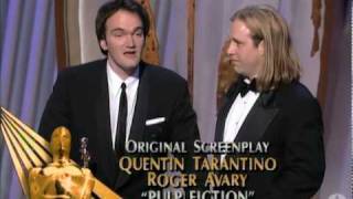 Pulp Fiction Wins Original Screenplay 1995 Oscars [upl. by Riplex]