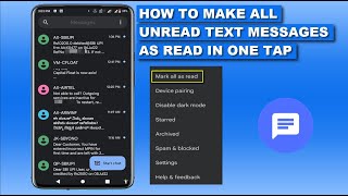 How to Mark All Unread Text Messages As Read on Android [upl. by Hnib]