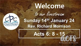 Churchtown Presbyterian Church  Sunday 14th January 24  Rev Richard Morrison [upl. by Amadeus]