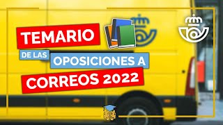 Este es el TEMARIO📚 de las Oposiciones a CORREOS 2022 [upl. by Philbrook]