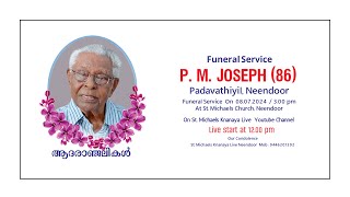 Funeral Service of P M Joseph 86 [upl. by Jenine85]