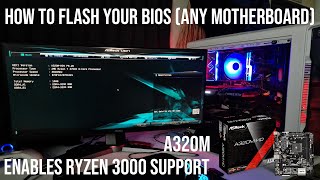 How to updateflash your BIOS A320MAny Motherboard 3rd gen ryzen [upl. by Wilber623]