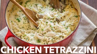 Easy Chicken Tetrazzini Casserole Recipe  Comfort Food for Dinner [upl. by Olmsted470]