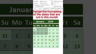 Dynamic Calendar in Excel shorts excel SantechGadgets [upl. by Yzzo]