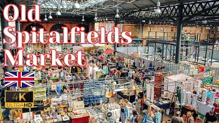 London Old Spitalfields Market Visual Walking Tour🇬🇧 England United Kingdom 15 Mins ASMR  4K 英國實況街景 [upl. by Wesla9]