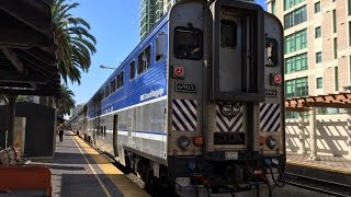 Amtrak California HD 60fps Riding Pacific Surfliner Train 562 Los Angeles to San Diego 3816 [upl. by Allegra391]