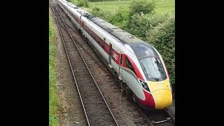 Azuma To Middlesbrough Passing Northallerton class800 azuma lner passengertrain trainspotting [upl. by Ayerim]