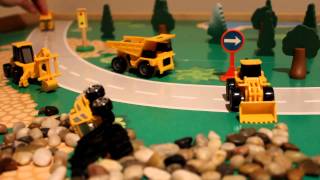 Digger Road Rescue Toy Diggers in Action [upl. by Aicre245]