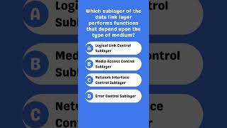 Which data link layer sublayer depends on the medium type [upl. by Ailed]