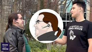 Ponytailed Man Dubbed quotMaster Debaterquot for Refusing Street Interview Question [upl. by Nilekcaj]